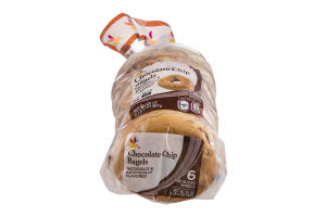 Ahold Chocolate Chip Bagels - 6 CT