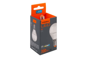 Лампа світлодіодна 7W 700lm E14 3000К G45е Videx 1шт