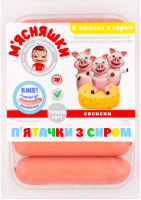 Сосиски Пятачки с сыром М'ясняшки в/с лоток 0.285кг