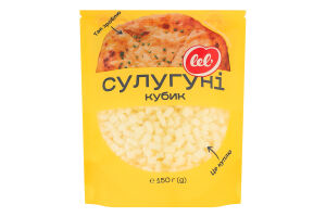 Сыр 40% мягкий подплавленный кубик Сулугуни Lel' д/п 150г