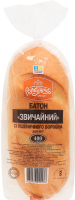 Батон из пшеничной муки Обычный Рум'янець м/у 400г