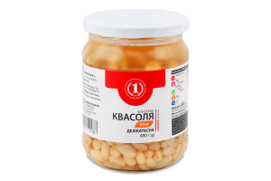 Квасоля делікатесна біла 480г скло ТМ "1"