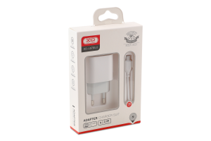 Пристрій зарядний мережевий 2USB Type-C 12W+Кабель USB ХО