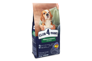 Корм д/дорослих собак середніх порід Premium з качкою сухий 2кг Club 4 Paws