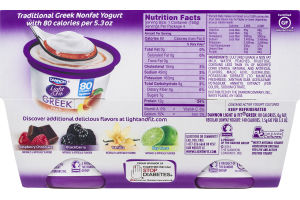 Dannon Light & Fit Greek Nonfat Yogurt Peach - 4 CT