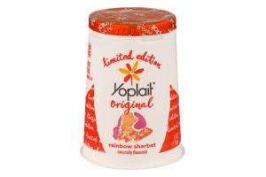 Yoplait Original Low Fat Yogurt Rainbow Sherbet