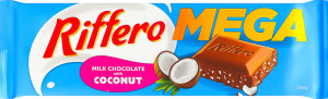 Шоколад молочний з кокосовою стружкою Mega Riffero м/у 230г