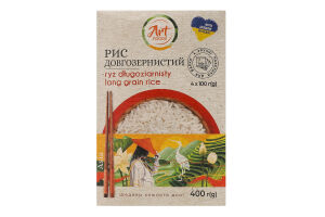 Рис довгозернистий Art Foods к/у 4х100г