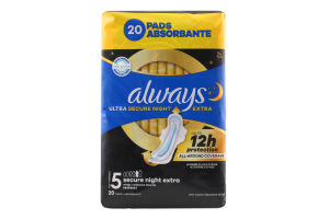 Прокладки Always Ultra Secure Night Extra
