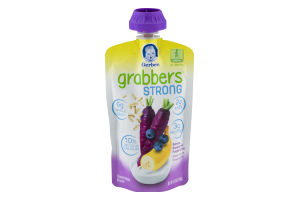 Geber Grabbers Strong 12+ Months Squeezable Puree Banana Blueberry & Purple Carrot