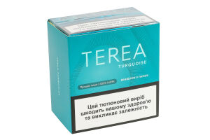 Изделие табакосодержащее для электрического нагревания с фильтром Terea Turquoise 100шт