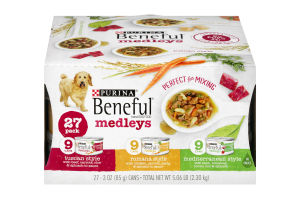 Purina Beneful Dog Food Medleys - 27 CT