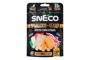 Кульки сирні 20% хрусткі Прімаджіо + Чеддер Sneco д/п 28г