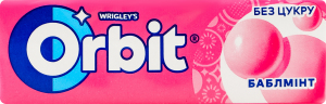 Гумка жувальна без цукру з підсолоджувачами Баблмінт Orbit м/у 14г