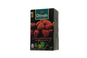 Чай черный цейлонский байховый мелкий со вкусом малины Raspberry Dilmah к/у 20х1.5г
