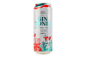 Напиток слабоалкогольный 0.5л 8% Оболонь Джин Тоник ж/б
