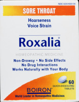 Boiron Roxalia Sore Throat Homeopathic Medicine Tablets - 60 CT