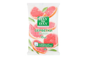 Салфетки влажные с ароматом грейпфрута Hygiene Day by Day 15шт