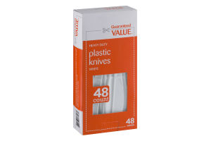 Guaranteed Value Plastic Knives White - 48 CT