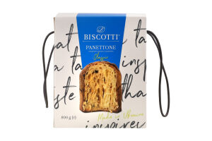 Виріб хлібобулочний здобний з цукром та підсолоджувачем Classic Panettone Biscotti к/у 0.8кг