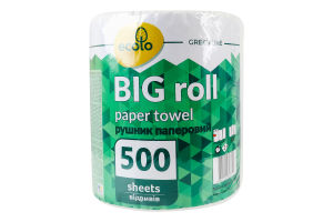 Полотенце бумажное 2-х слойное 500 листов Big roll Ecolo 1шт