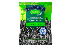 Насіння соняшникове смажене солоне Смугасте Premium Зайка м/у 140г