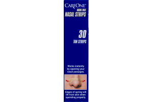 CareOne Drug Free Nasal Strips Large Tan - 30 CT