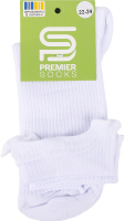Шкарпетки підліткові високі рубчик з рюшем Premier Socks 22-24 білий