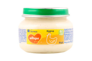 Пюре для дітей від 6міс м'ясне Курча Milupa с/б 80г