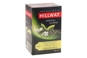 Чай зелений байховий листовий з ароматом жасмину Oriental Jasmine Hillway в/с к/у 100г