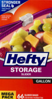 Hefty Storage Slider Bags Gallon - 66 CT