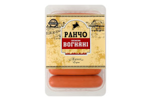 Сосиски Вогняні Ранчо 1с лоток 0.3кг