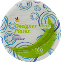 Ahold Designer Plates Paper Heavy Duty - 160 CT