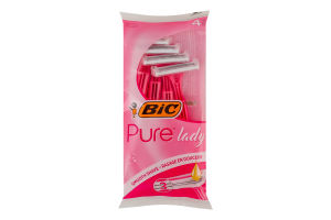 Бритва з 3 лезами без змінних картриджів Pure Lady BiC 4шт