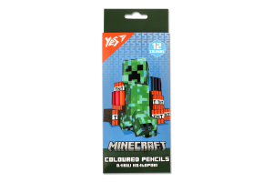 Олівці кольорові Minecraft 12шт Yes
