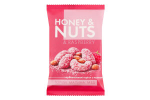 Горіхи карамелізовані з малиною Honey nuts ФОП Конюша А. О. м/у 35г