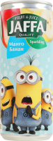 Напиток соковый газированный пастеризованный Манго-банан Миньоны Sparkling Jaffa ж/б 250мл