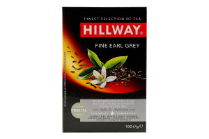 Чай черный байховый листовой с ароматом бергамота Fine Earl Grey Hillway в/с к/у 100г