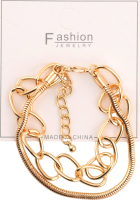 Браслет червоний метал металевий 18-20см FHF1624