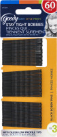Goody Start Style Finish Stay Tight Bobbies Bobby Pins Black - 60 CT