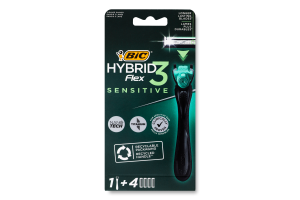 Бритвенная система 3-лезвийная Hybrid 3 Flex Sensitive Bic 1шт