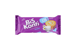 Рулет бісквітний "BiSKonti" молоко фас. 150г (16шт) (аут)