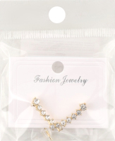 Сережки жовтий метал з камінцями в асортименті