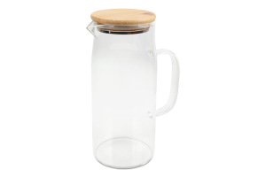 Глечик скло бамбукова кришка 1л №KYYW561 Greenwich Products Co. Limited 1шт
