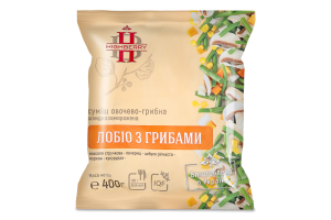 Суміш овочево-грибна швидкозаморожена Лобіо з грибами Highberry м/у 400г