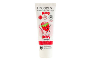Гель для зубов для детей 0-6лет без фтора Счастливая ягодка Kids Logodent Naturkosmetik 75мл