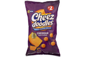 Wise Cheez Doodles Baked Puffed Balls Cheddar Cheese