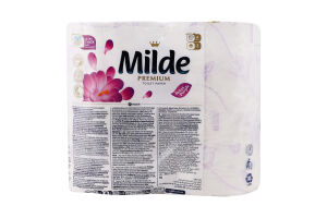Бумага туалетная 3-х слойная Relax purple Premium Milde 4шт