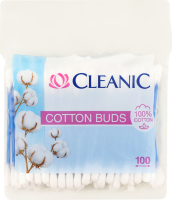 Палички ватні Cleanic 100шт поліетеленова упаковка