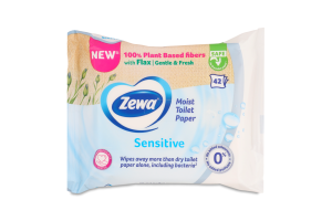 Бумага туалетная влажная Sensitive Zewa 42шт